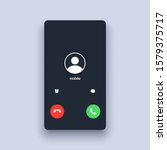 mobile call screen template.... | Shutterstock .eps vector #1579375717
