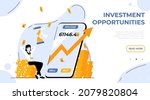 invest in bitcoin concept... | Shutterstock .eps vector #2079820804