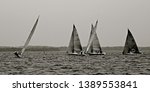Small photo of Sailboats Jockey For Position In The Wind During This Race Off The Coast Of Annapolis Maryland