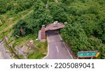 Small photo of Entry gate of Dalma wildlife sanctuary located at Jharkhand, India, Aerial view, Translation: Kandra, chandil written in Hindi
