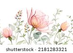 Watercolor Seamless Border With ...