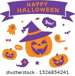 halloween pumpkin ghost... | Shutterstock .eps vector #1526854241