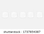 white plates on a white... | Shutterstock . vector #1737854387