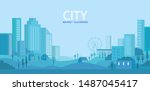 city skyline vector... | Shutterstock .eps vector #1487045417
