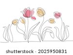 drawings of flowers. beautiful... | Shutterstock .eps vector #2025950831