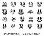 set of retro cartoon mascot... | Shutterstock .eps vector #2124245024