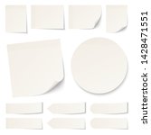 set of different beige sticky... | Shutterstock .eps vector #1428471551