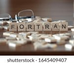 Small photo of fortran concept represented by wooden letter tiles