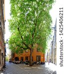 Small photo of Stockholm Sweden - May 10 2013: Branda tomten in the old town of Stockholm