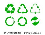 recycle icon symbol vector.... | Shutterstock .eps vector #1449760187