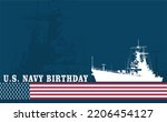 The United States or U.S. Navy Birthday. October 13. Holiday concept. Template for background, banner, card, poster with space text. Suitable on U.S. Navy Birthday.