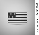 american flag icon isolated on... | Shutterstock . vector #1049492207