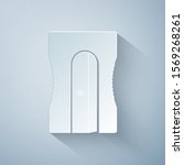 paper cut pencil sharpener icon ... | Shutterstock .eps vector #1569268261