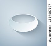 paper cut bowl icon isolated on ... | Shutterstock . vector #1589687977