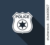 police badges icon with long... | Shutterstock . vector #336600827