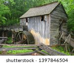 Grist Mill In Cade's Cove With...