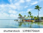 Key Largo (Florida, USA). Beautiful landscape. Desktop background. Sea & palmtrees.