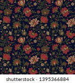 seamless floral paisley pattern ... | Shutterstock . vector #1395366884