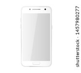 white smartphone with blank... | Shutterstock .eps vector #1457980277
