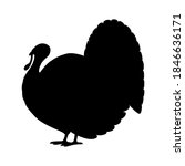 turkey. silhouette of a turkey... | Shutterstock .eps vector #1846636171