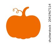 orange pumpkin silhouette... | Shutterstock .eps vector #2041967114