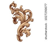 retro baroque decorations... | Shutterstock .eps vector #1027250077