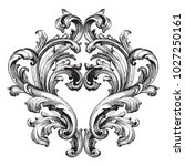retro baroque decorations... | Shutterstock .eps vector #1027250161