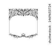 baroque ornament with filigree... | Shutterstock .eps vector #1469653724