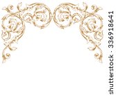 premium gold vintage baroque... | Shutterstock .eps vector #336918641