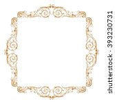 premium gold vintage baroque... | Shutterstock .eps vector #393230731