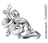 baroque vector of vintage... | Shutterstock .eps vector #712453507