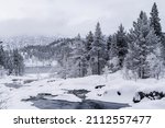 Little River In Snowy Norwegian ...