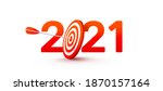 2021 new year target and goals... | Shutterstock .eps vector #1870157164