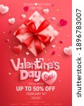 valentine's day sale 50  off... | Shutterstock .eps vector #1896783007