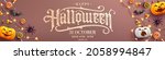 happy halloween party poster or ... | Shutterstock .eps vector #2058994847