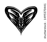heart shape vector. love... | Shutterstock .eps vector #1495370441