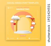 editable social media post... | Shutterstock .eps vector #1921424531