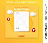 3d social media post template... | Shutterstock .eps vector #2017593674