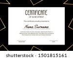 elegant certificate of... | Shutterstock .eps vector #1501815161