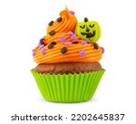 Cupcake On Halloween. Pumpkin...