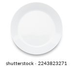 Plate. White plate or dish for cutlery set. Table setting. Concept for restaurants food menu, lunch, dinner. Kitchenware for Kitchen. Macro high resolution photo. Flat lay, top view with copy space.