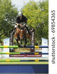 Small photo of PORTIMAO, PORTUGAL - JUNE 13: Unidentified participant in action at International Show Jumping CS4 Portimao on June 13, 2010 in Portimao, Portugal.