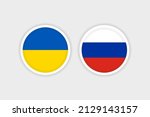 circle flags of ukraine and...