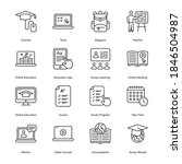 online education outline icons  ... | Shutterstock .eps vector #1846504987