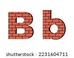 English Alphabet Made Of Bricks....