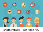 social network and teamwork... | Shutterstock . vector #1357885727