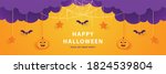 halloween banner template with... | Shutterstock .eps vector #1824539804