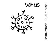 vector virus icon. the molecule ... | Shutterstock .eps vector #2103714854