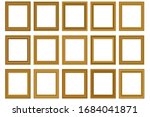 big set of squared vintage gold ... | Shutterstock .eps vector #1684041871