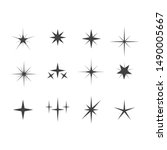 sparkle light star vector... | Shutterstock .eps vector #1490005667